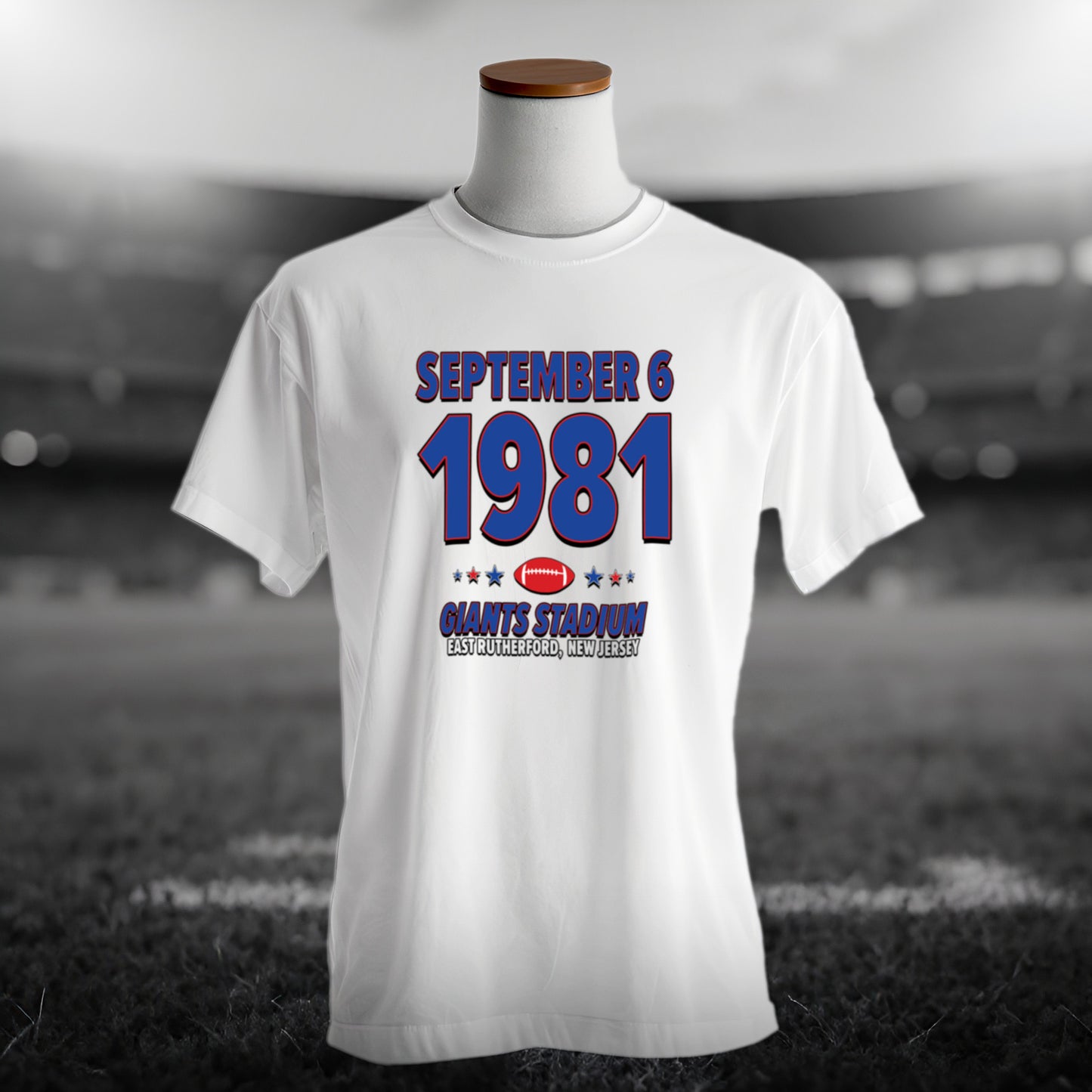 New York Football – September 6, 1981 – Origin Tee (Black & White)
