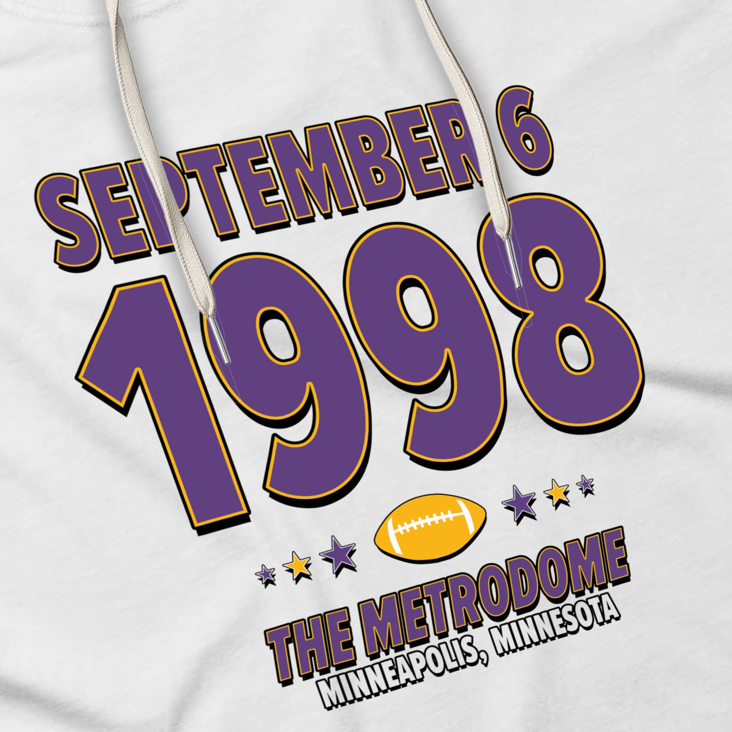 Minnesota Football – September 6, 1998 – Hoodie (Black & White)
