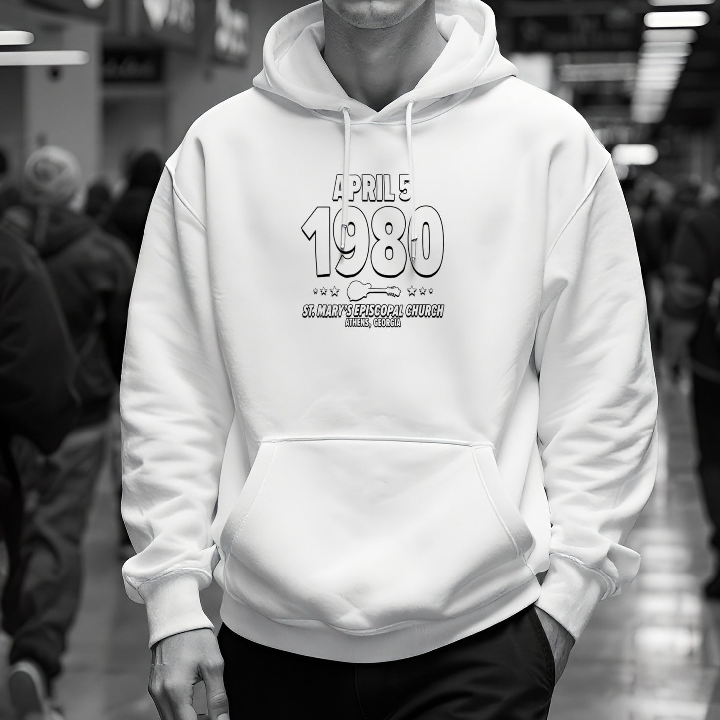 Campus Frequencies – 1980 – Hoodie (Black & White)