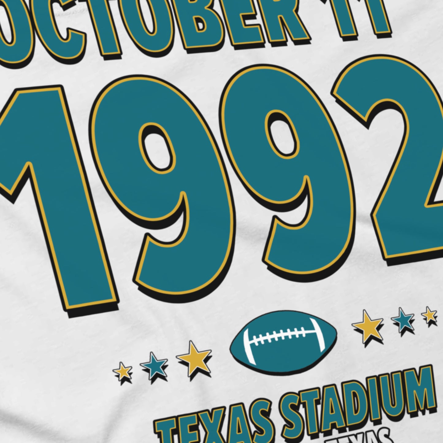 Jacksonville Football – October 11, 1992 – Origin Tee (Black & White)