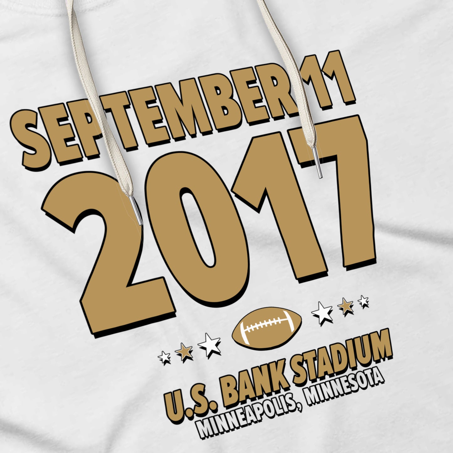 New Orleans Football – September 11, 2017 – Hoodie (Black & White)