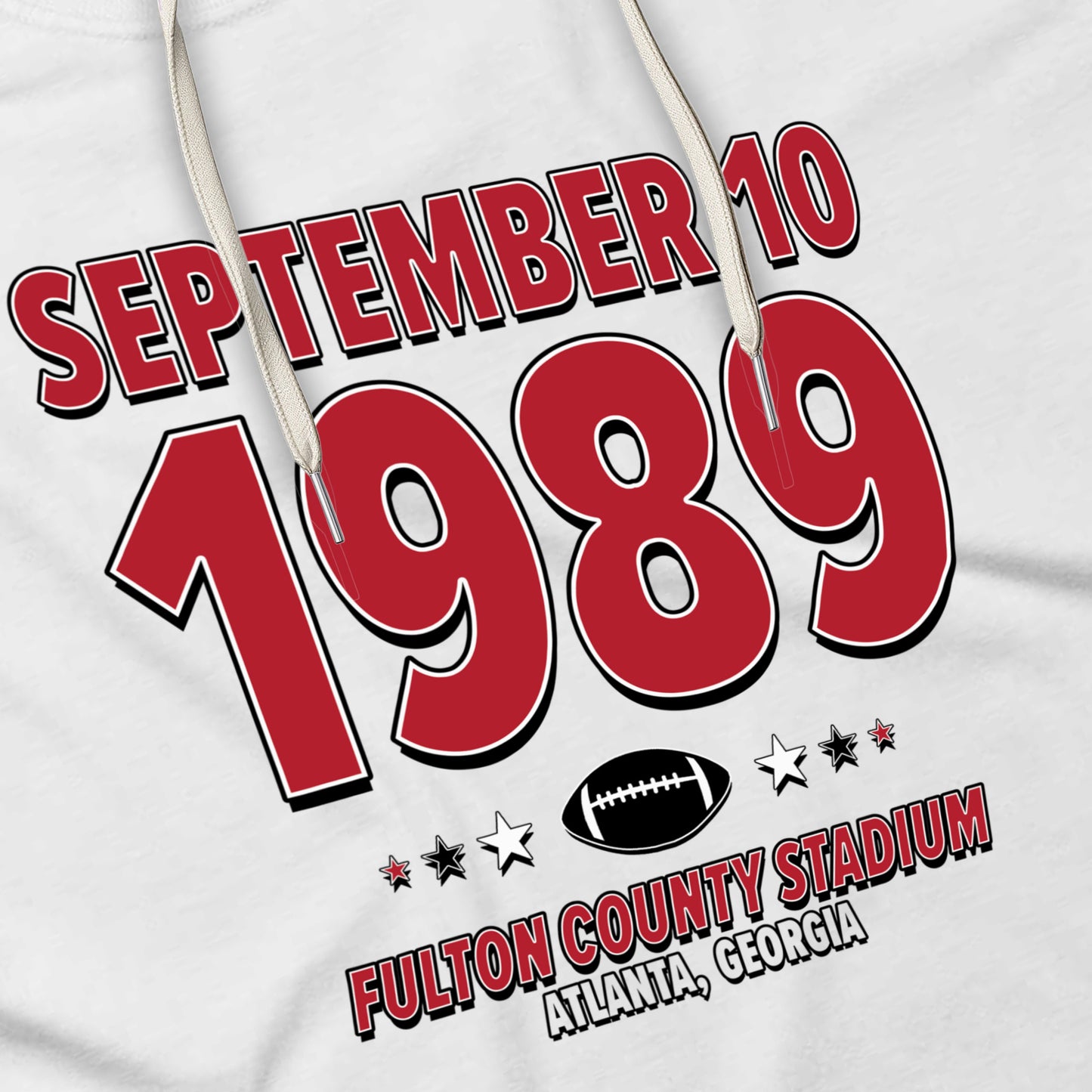 Atlanta Football – September 10, 1989 – Hoodie (Black & White)