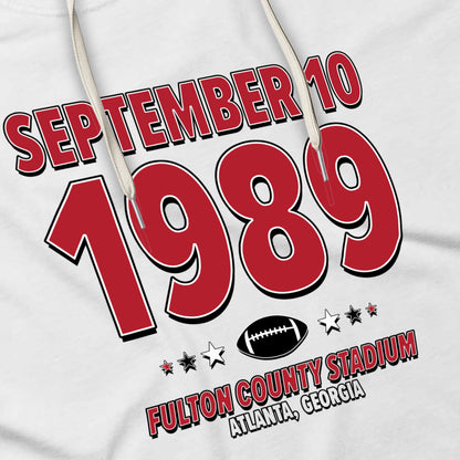 Atlanta Football – September 10, 1989 – Hoodie (Black & White)