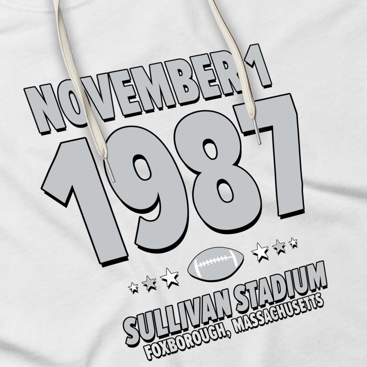 Los Angeles Football – November 1, 1987 – Hoodie (Black & White)