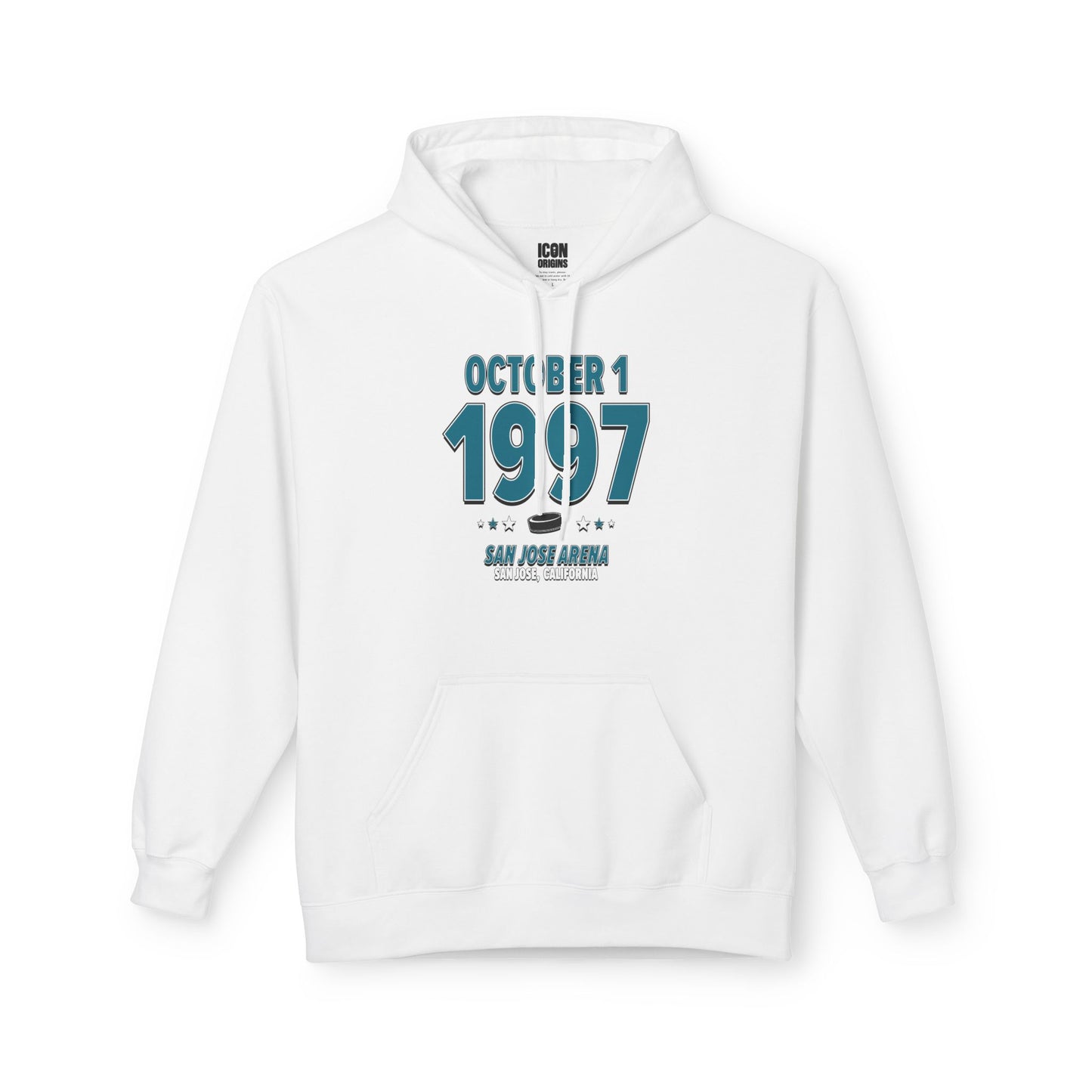 San Jose Hockey – October 1, 1997 – Hoodie (Black & White)