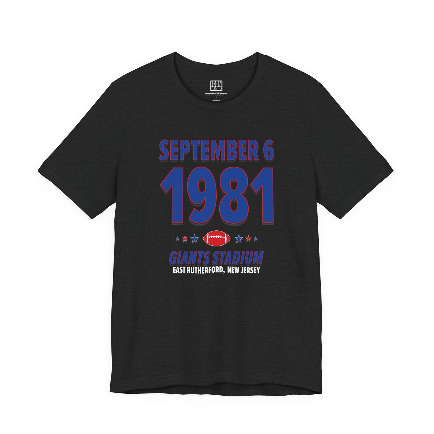 New York Football – September 6, 1981 – Origin Tee (Black & White)