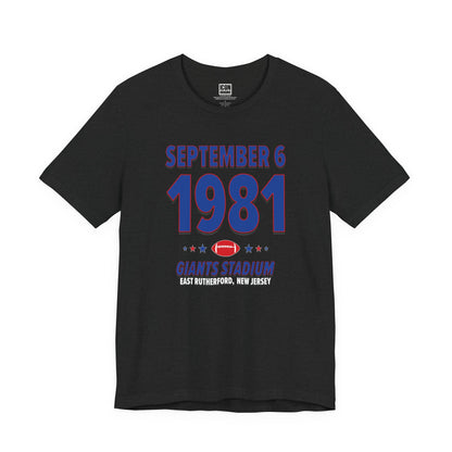 New York Football – September 6, 1981 – Origin Tee (Black & White)