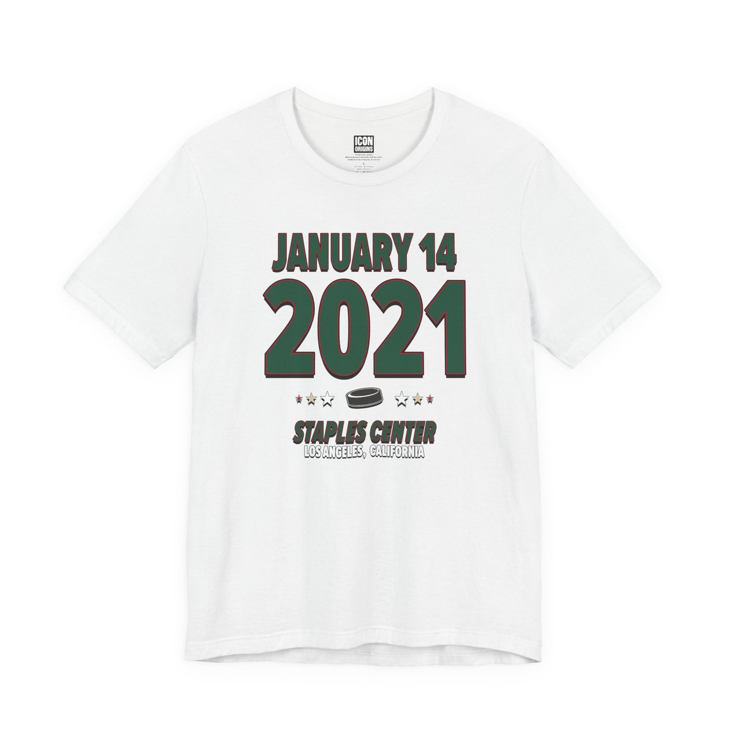 Minnesota Hockey – January 14, 2021 – Origin Tee (Black & White)