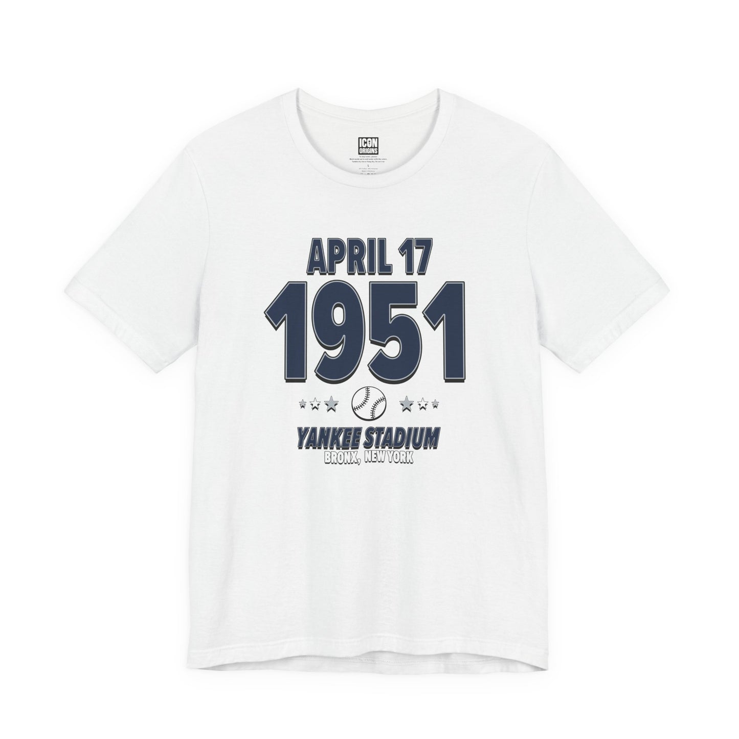 New York Baseball – April 17, 1951 – Origin Tee (Black & White)