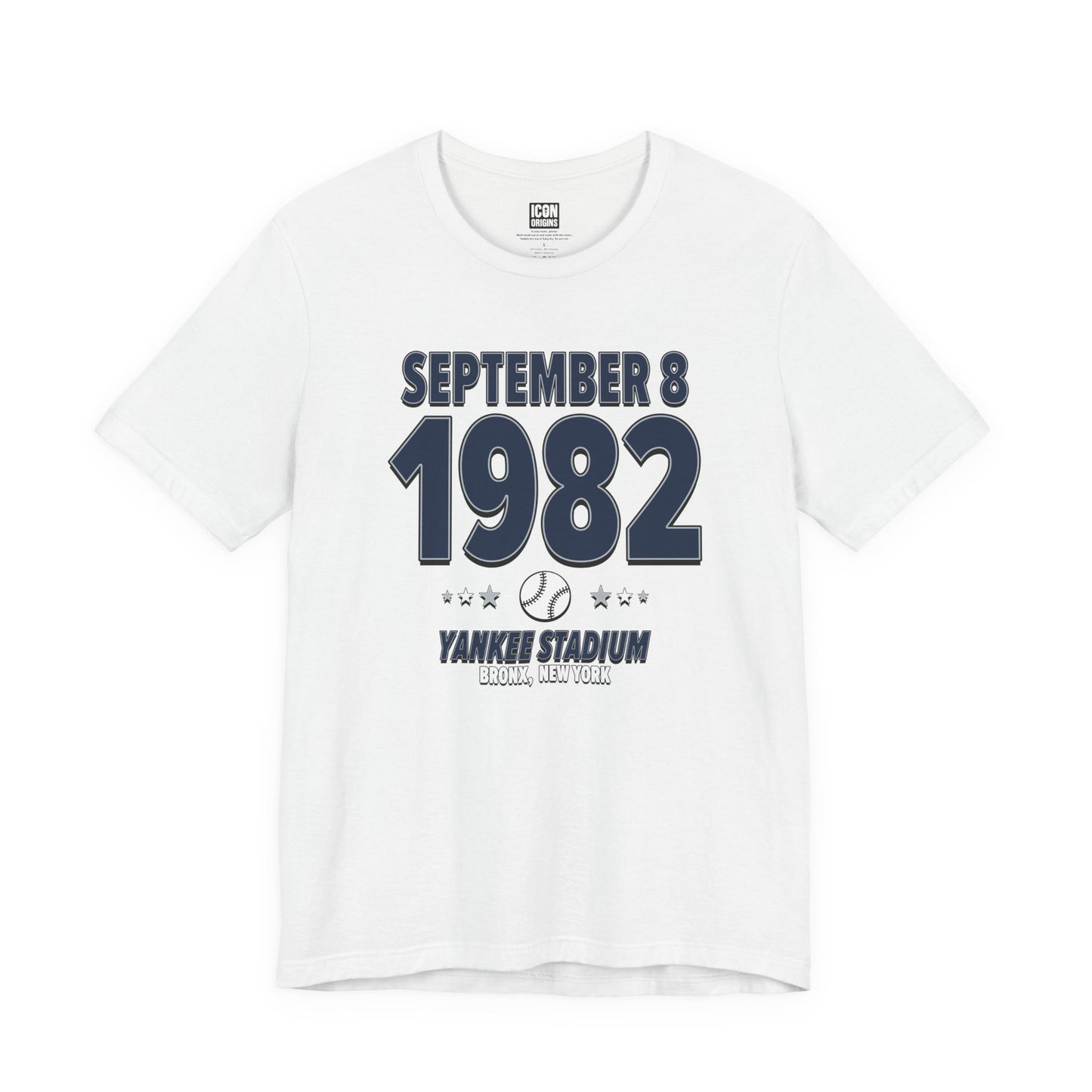 New York Baseball – September 8, 1982 – Origin Tee (Black & White)