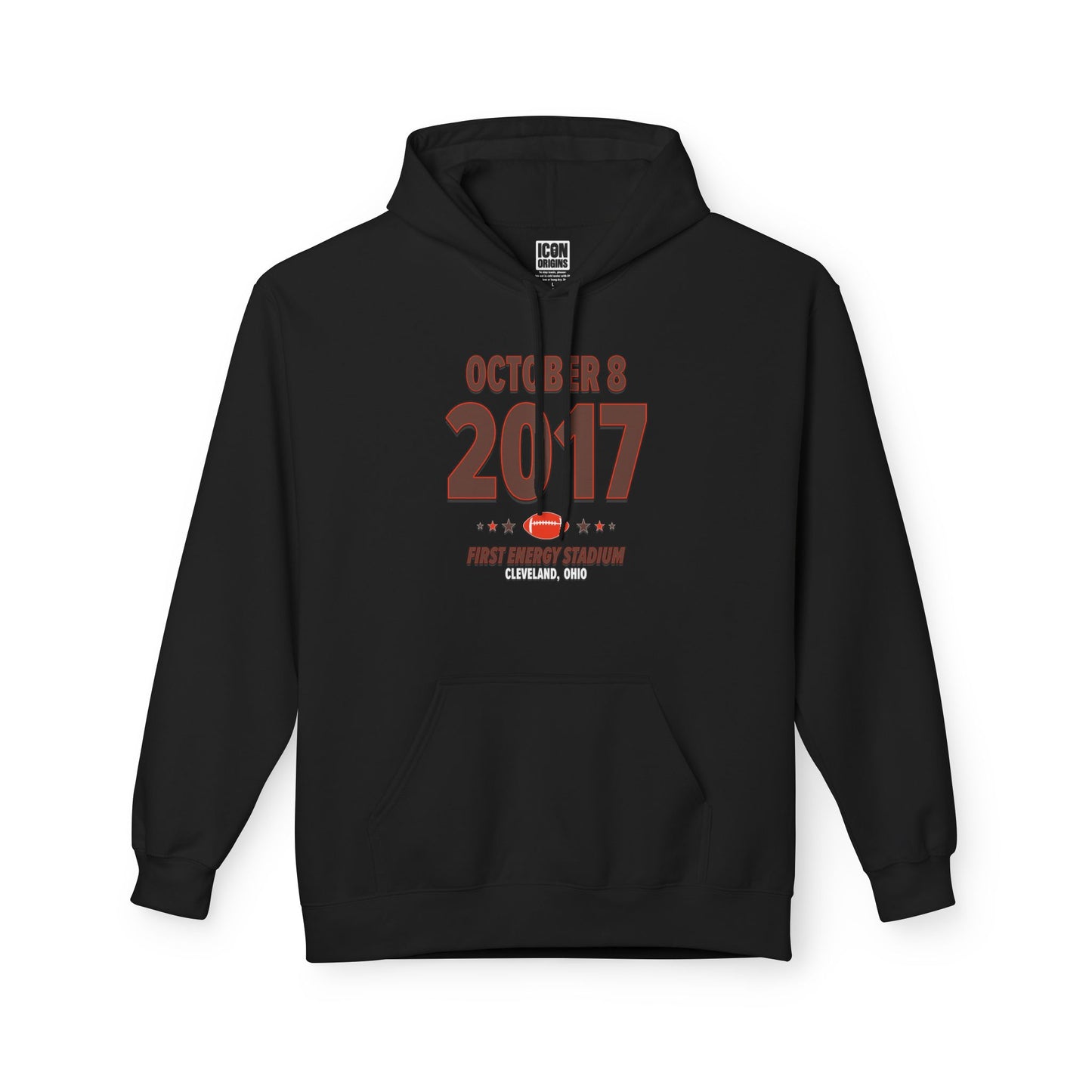 Cleveland Football – October 8, 2017 – Hoodie (Black & White)