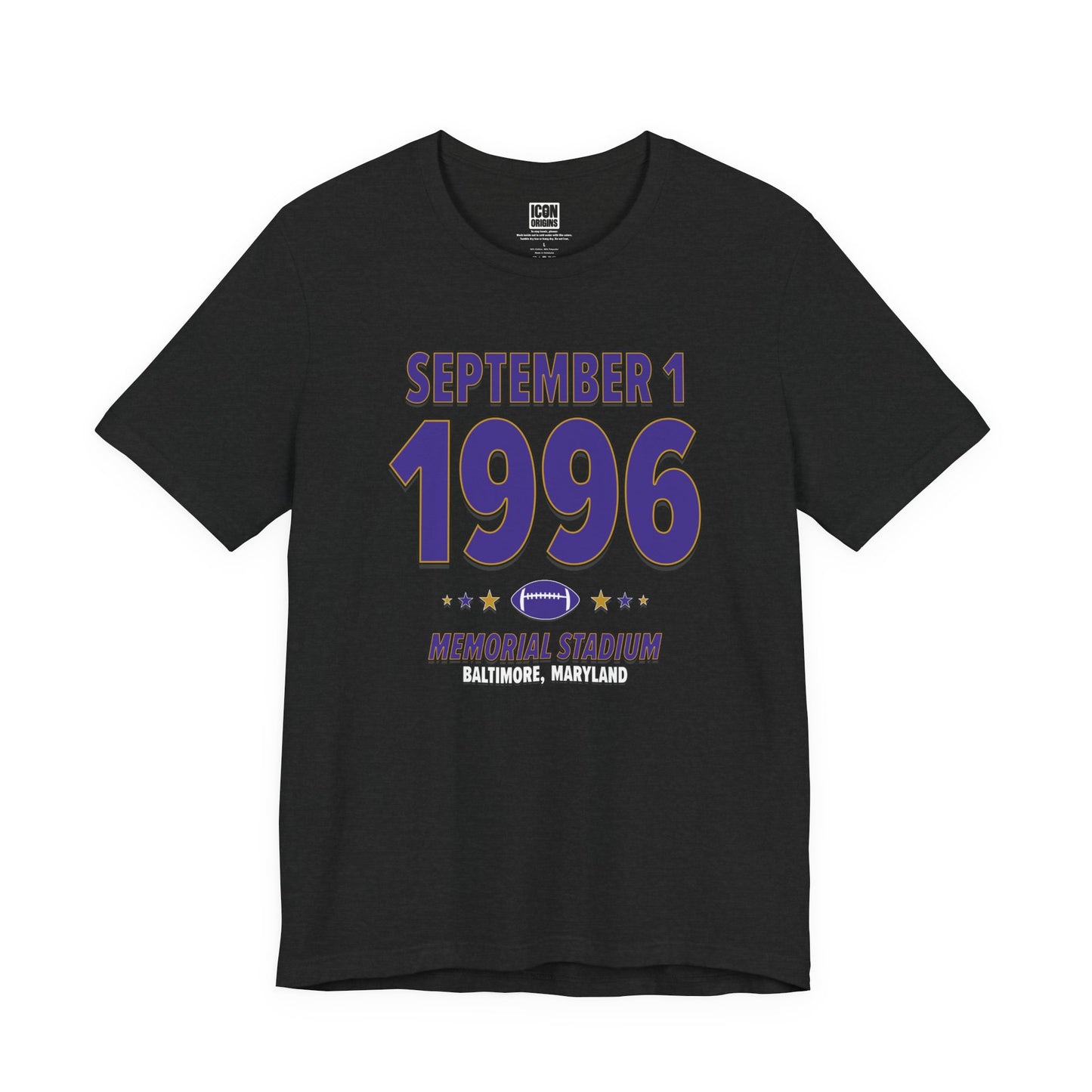 Baltimore Football – September 1, 1996 – Origin Tee (Black & White)