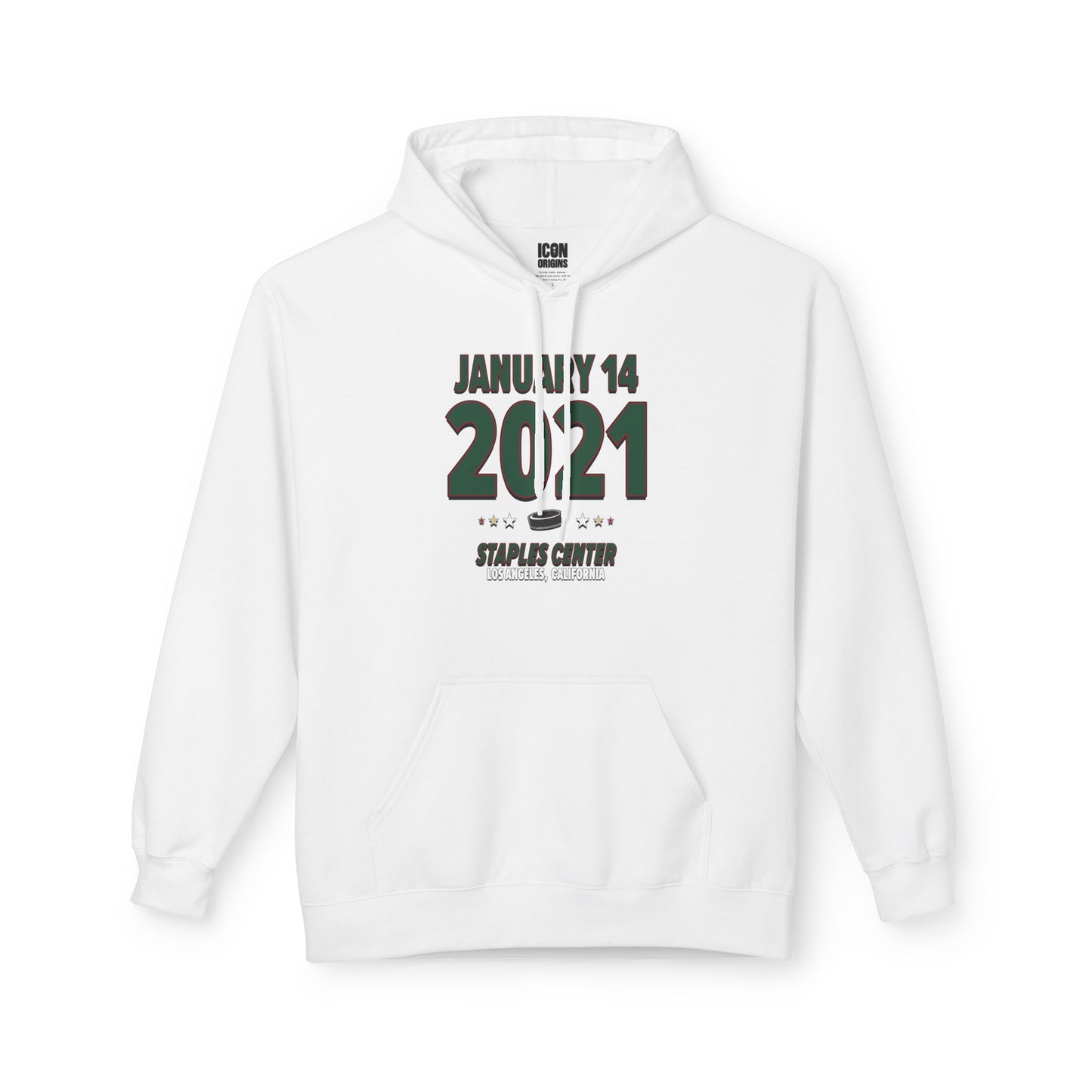 Minnesota Hockey – January 14, 2021 – Hoodie (Black & White)