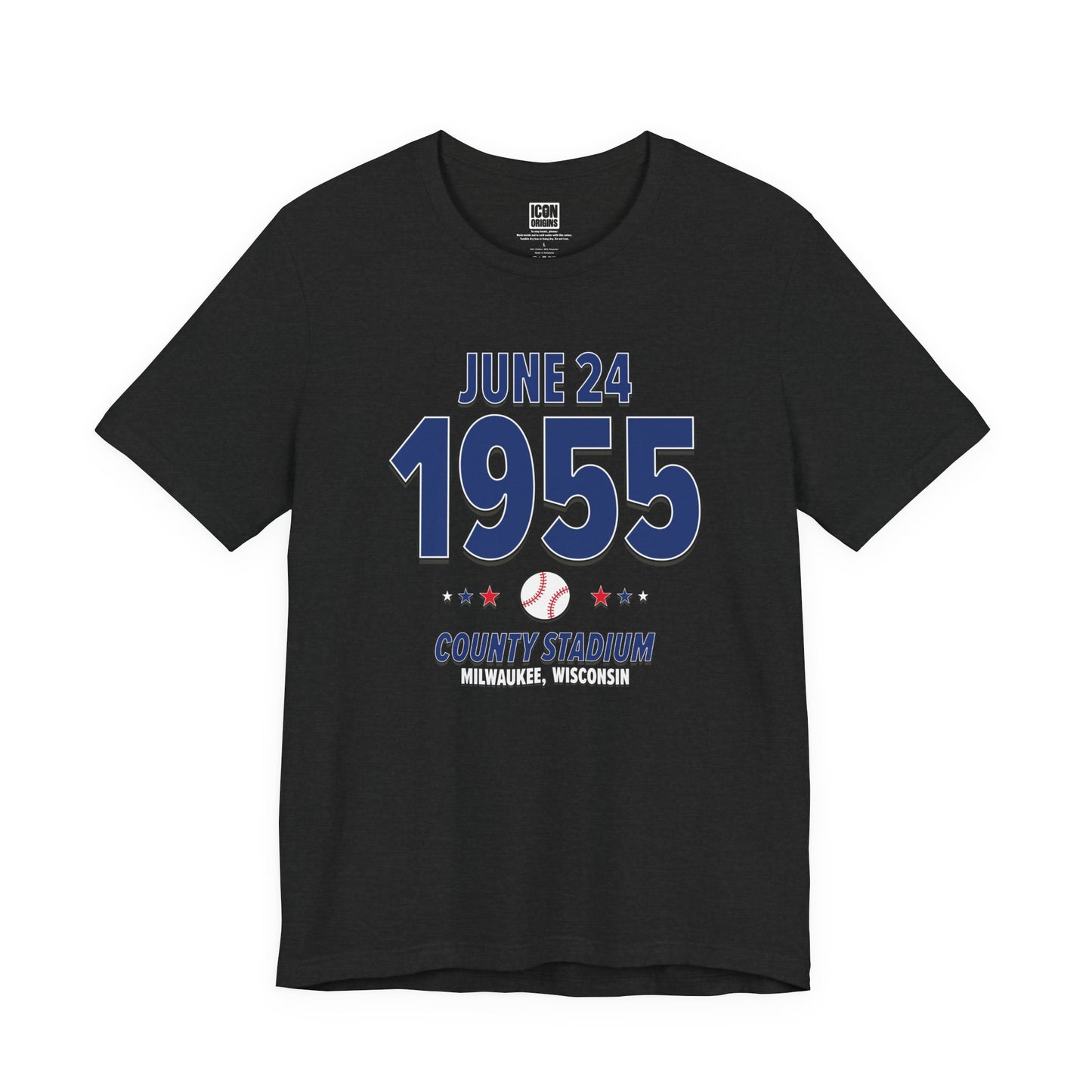 Brooklyn Baseball – June 24, 1955 – Origin Tee (Black & White)