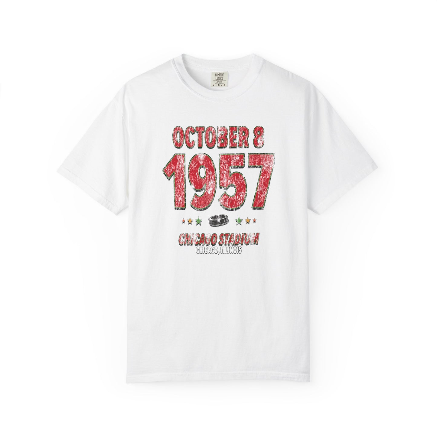 Chicago Hockey – October 8, 1957 – Comfort Colors (Black & White)