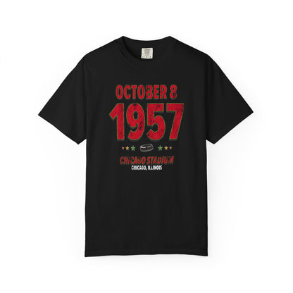 Chicago Hockey – October 8, 1957 – Comfort Colors (Black & White)
