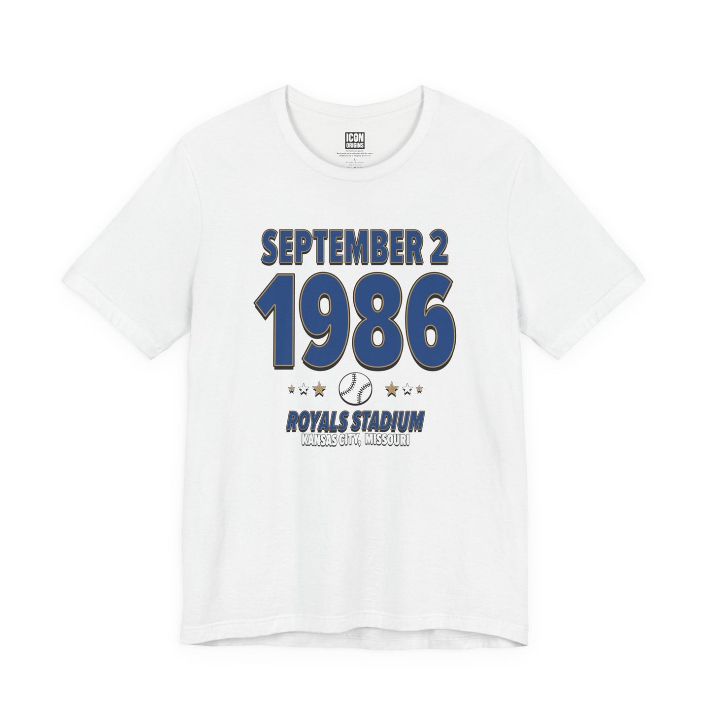 Kansas City Baseball – September 2, 1986 – Origin Tee (Black & White)