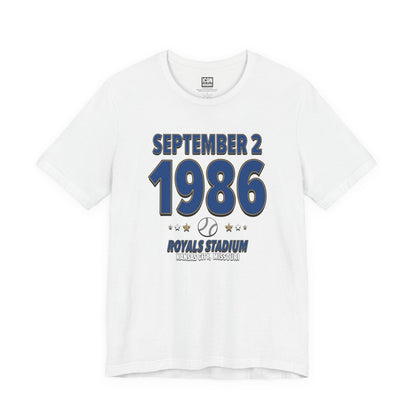 Kansas City Baseball – September 2, 1986 – Origin Tee (Black & White)