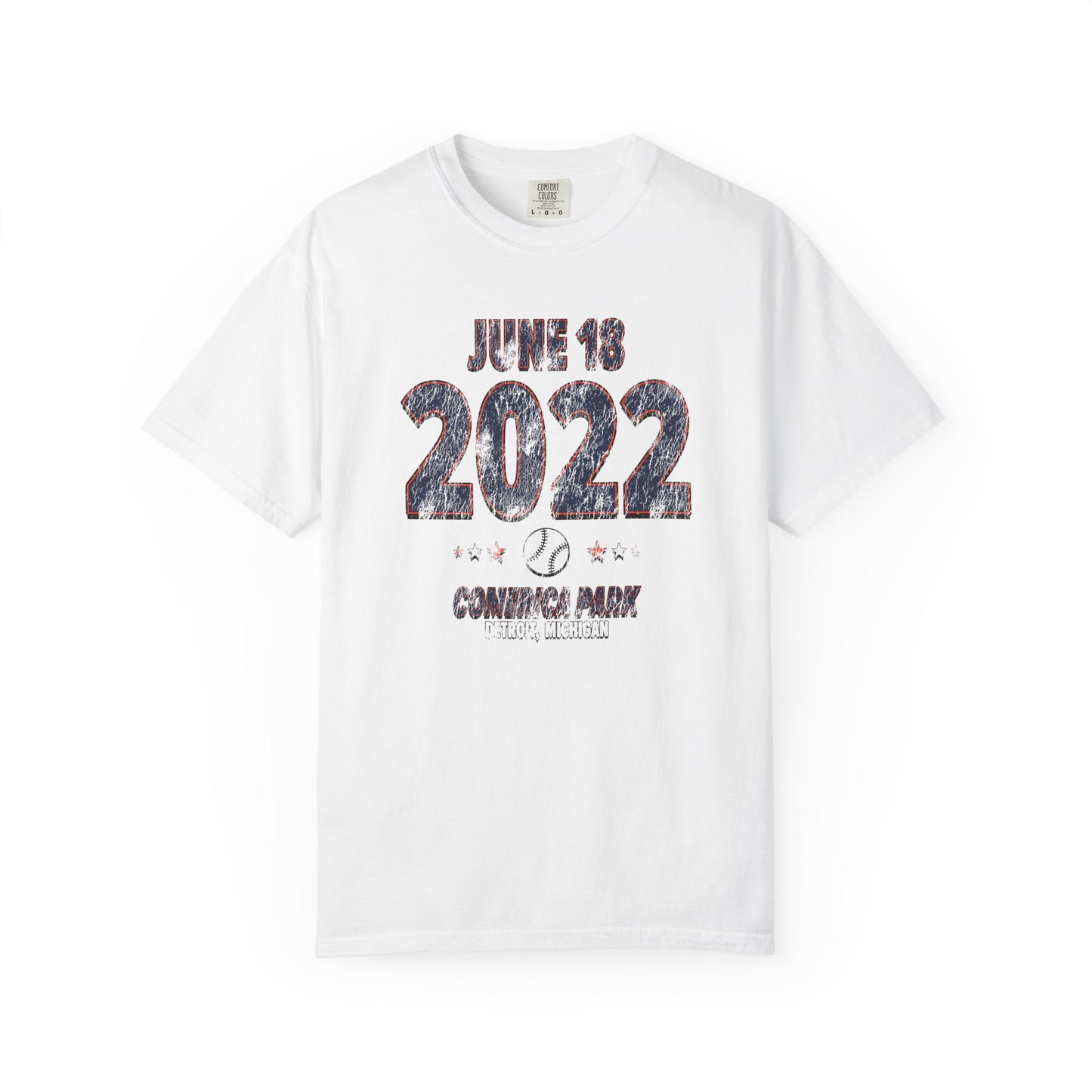 Detroit Baseball – June 18, 2022 – Comfort Colors (Black & White)