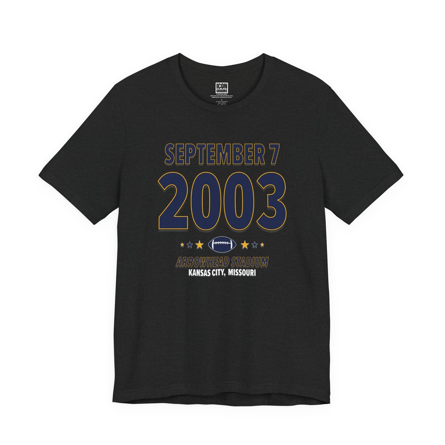 San Diego Football – September 7, 2003 – Origin Tee (Black & White)