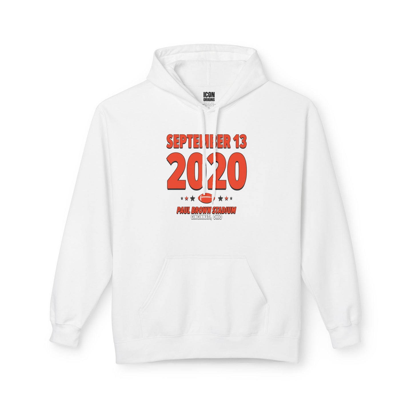 Cincinnati Football – September 13, 2020 – Hoodie (Black & White)