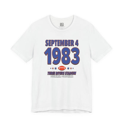 Denver Football – September 4, 1983 – Origin Tee (Black & White)