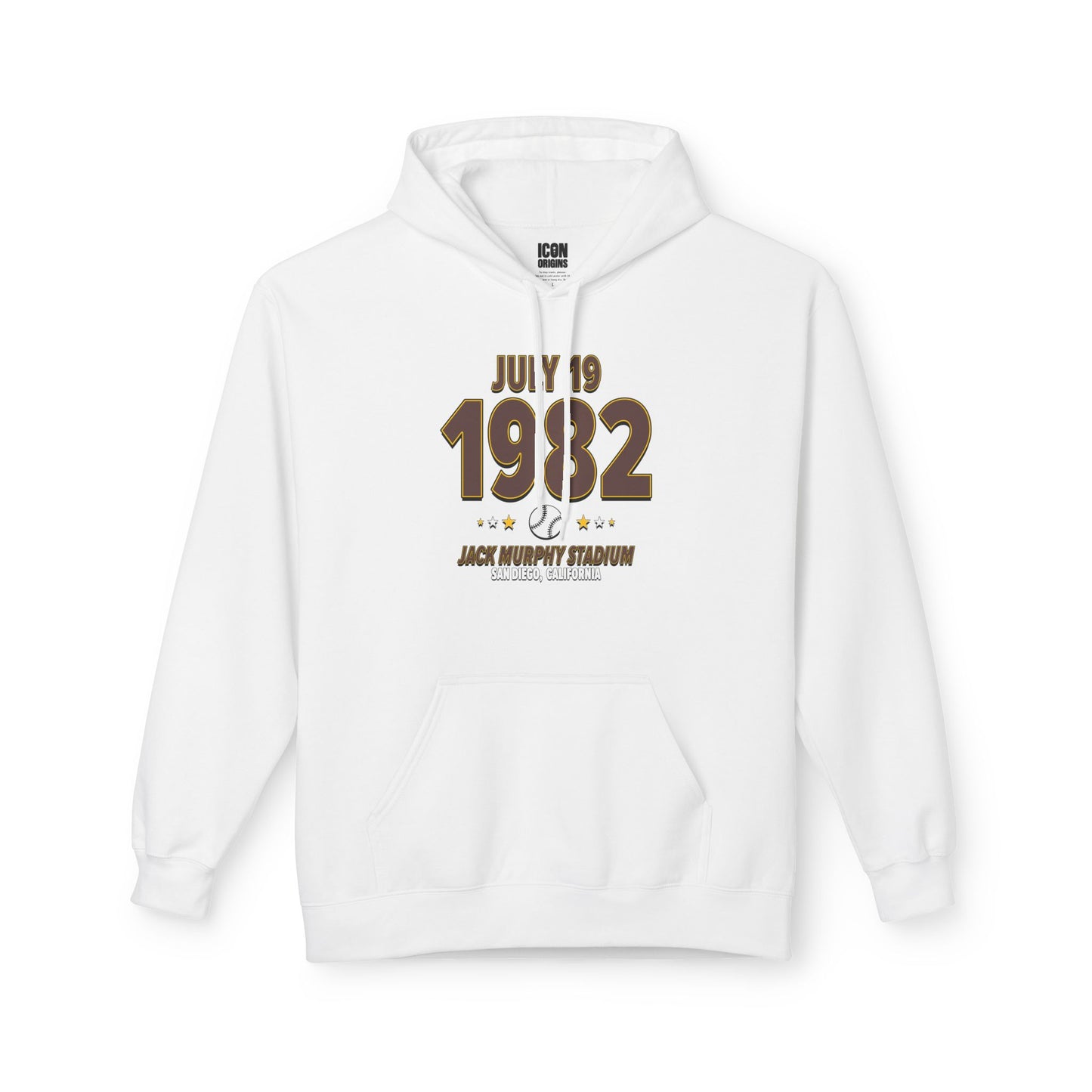 San Diego Baseball – July 19, 1982 – Hoodie (Black & White)