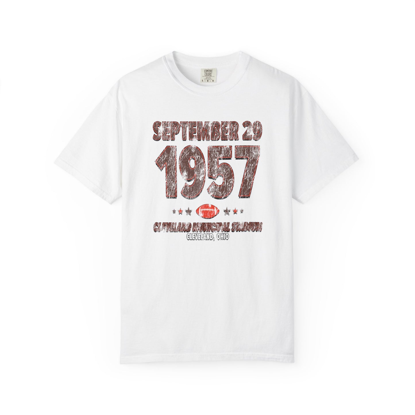 Cleveland Football – September 29, 1957 – Comfort Colors (Black & White)
