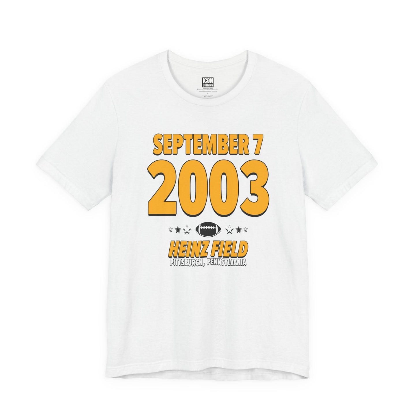 Pittsburgh Football – September 7, 2003 – Origin Tee (Black & White)