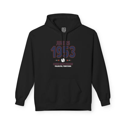 Detroit Baseball – June 25, 1953 – Hoodie (Black & White)