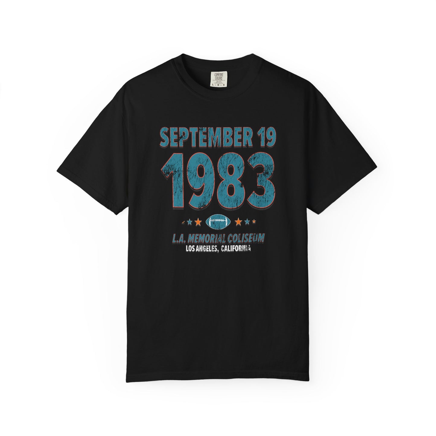 Miami Football – September 19, 1983 – Comfort Colors (Black & White)