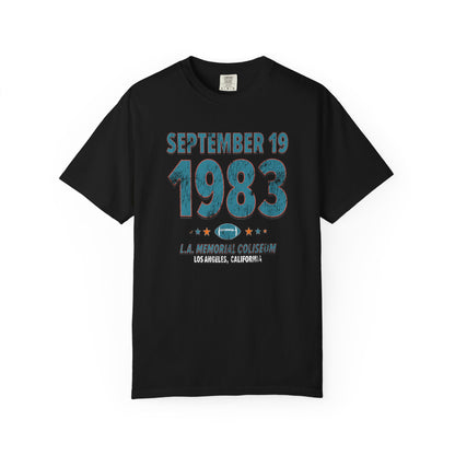 Miami Football – September 19, 1983 – Comfort Colors (Black & White)