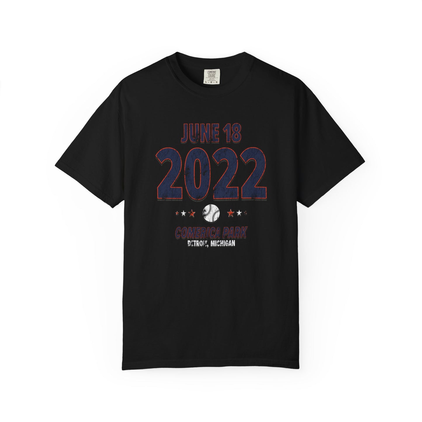Detroit Baseball – June 18, 2022 – Comfort Colors (Black & White)