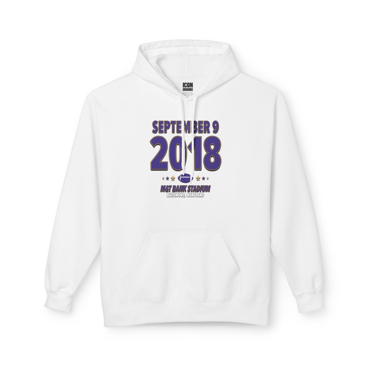 Baltimore Football – September 9, 2018 – Hoodie (Black & White)