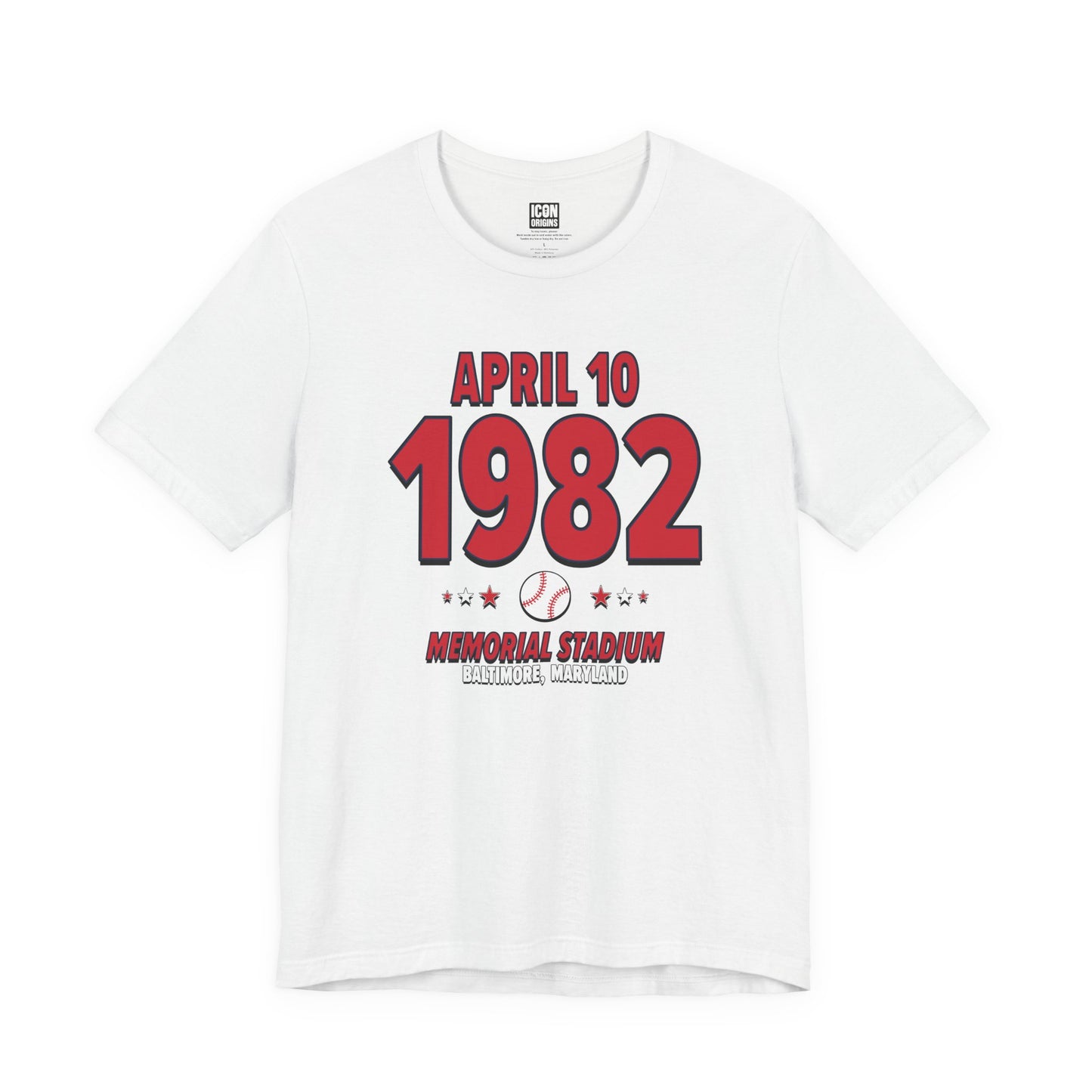 Boston Baseball – April 10, 1982 – Origin Tee (Black & White)