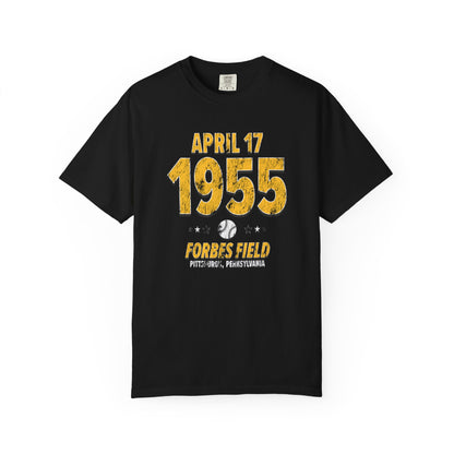 Pittsburgh Baseball – April 17, 1955 – Comfort Colors (Black & White)
