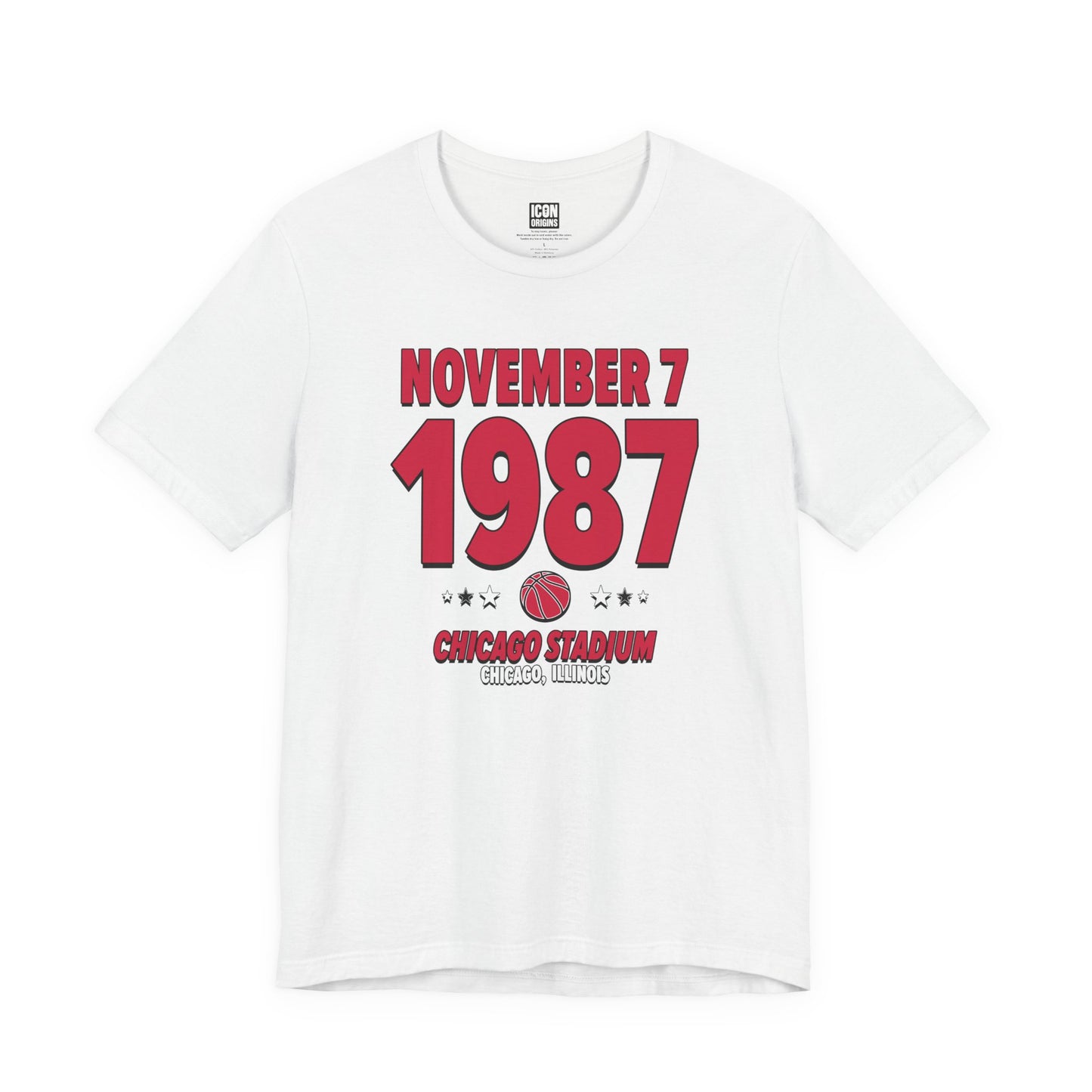 Chicago Basketball – November 7, 1987 – Origin Tee (Black & White)