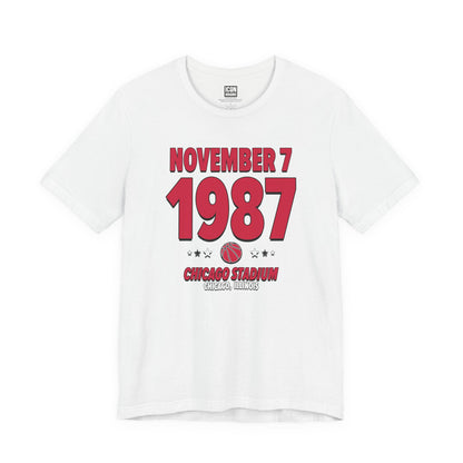 Chicago Basketball – November 7, 1987 – Origin Tee (Black & White)