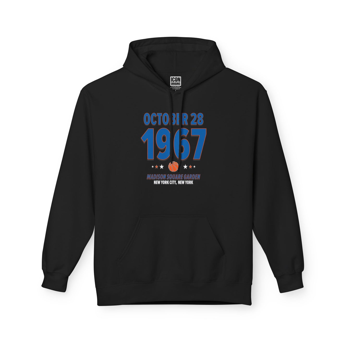New York Basketball – October 28, 1967 – Hoodie (Black & White)