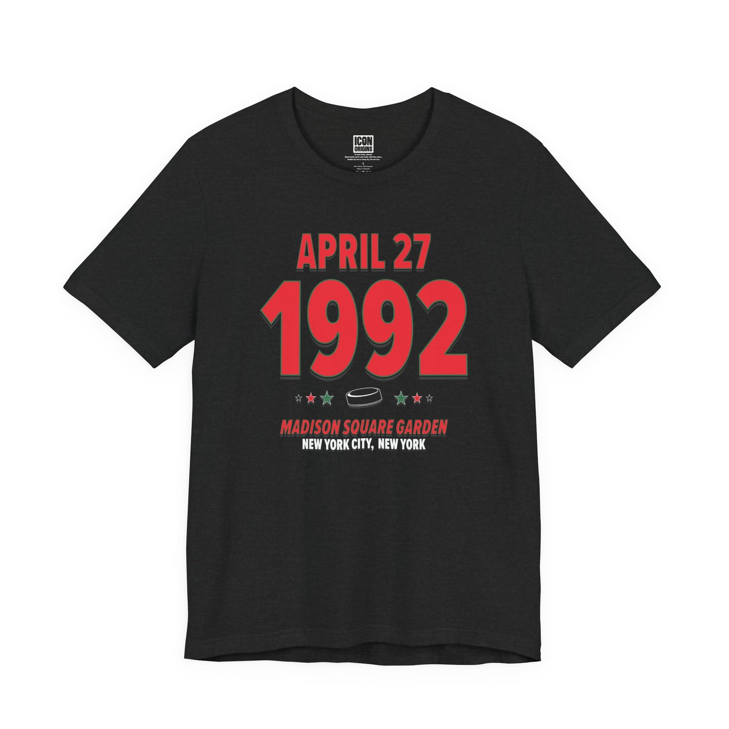 New Jersey Hockey – April 27, 1992 – Origin Tee (Black & White)