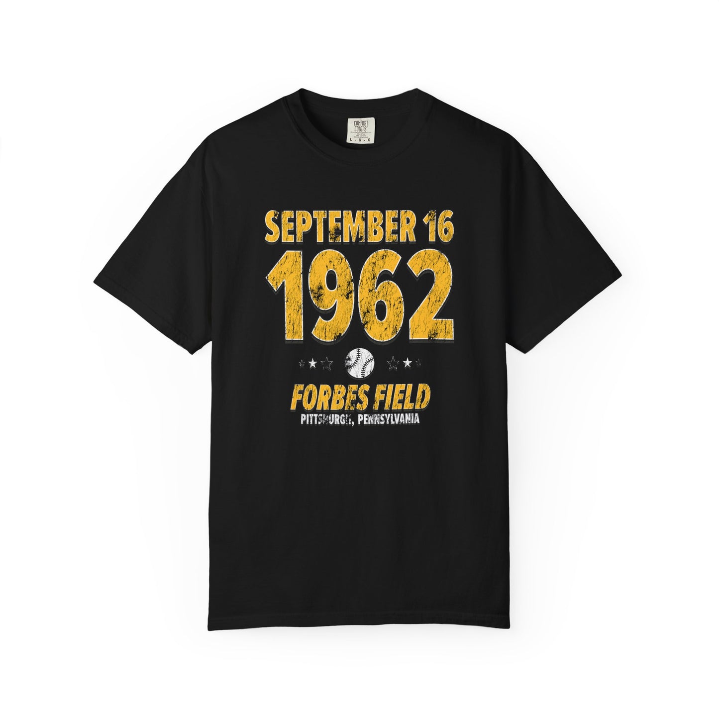 Pittsburgh Baseball – September 16, 1962 – Comfort Colors (Black & White)