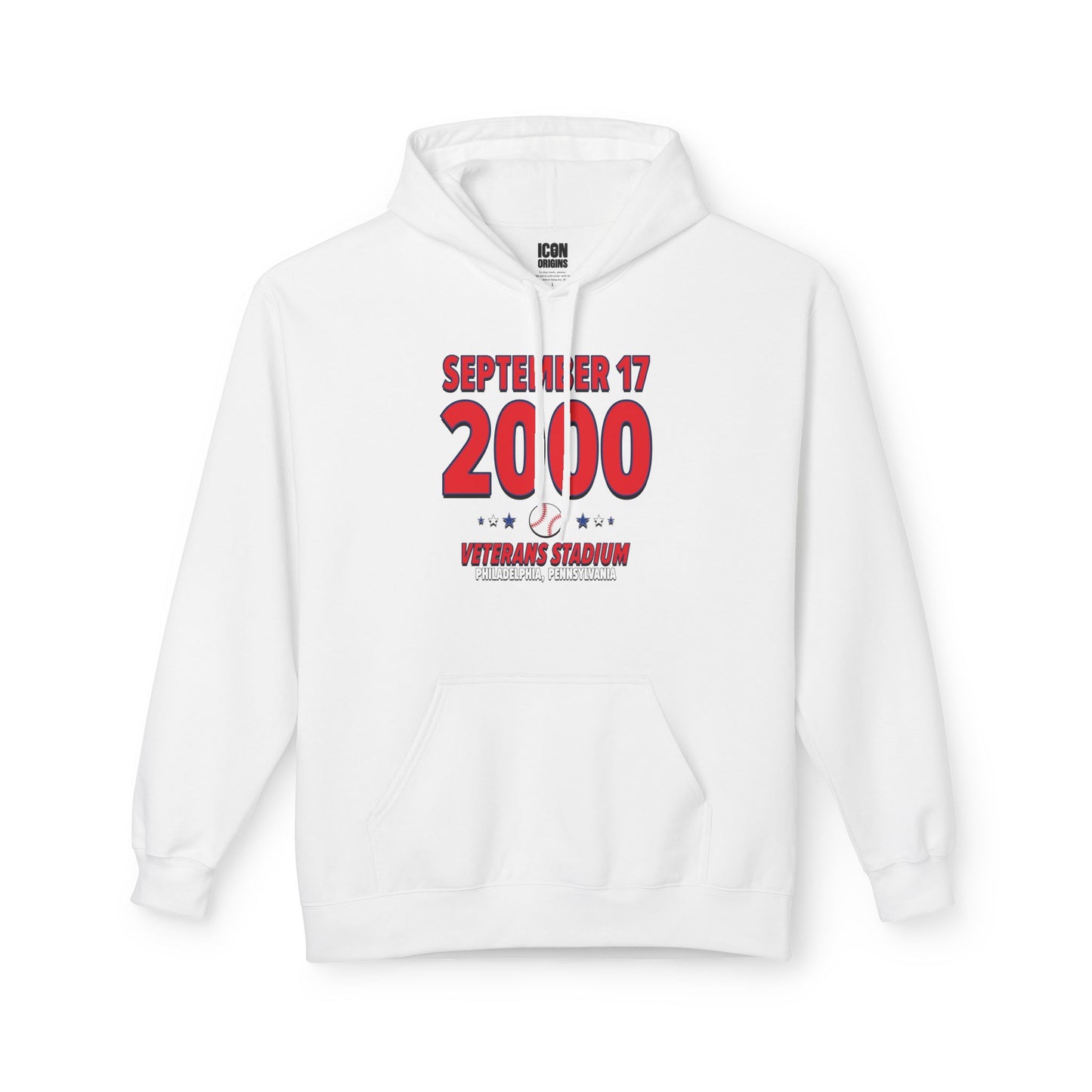 Philadelphia Baseball – September 17, 2000 – Hoodie (Black & White)
