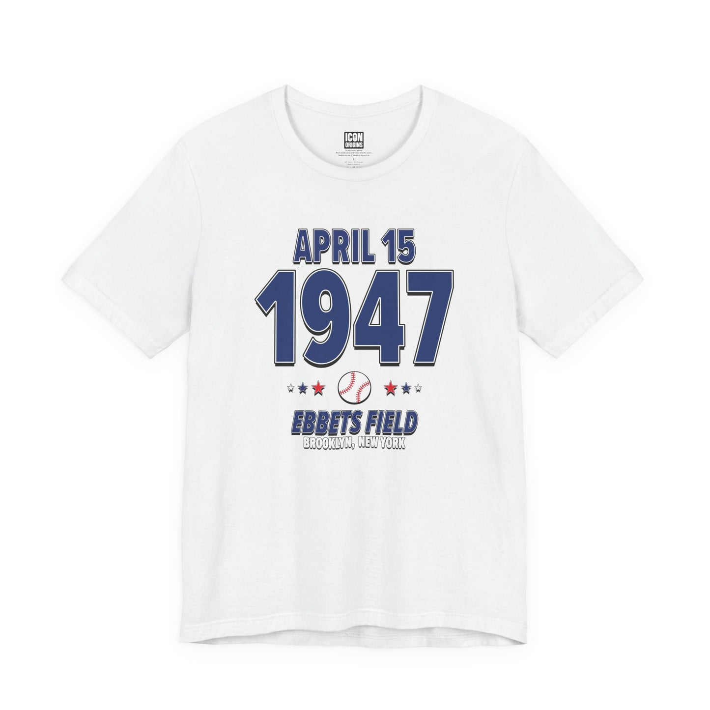 Brooklyn Baseball – April 15, 1947 – Origin Tee (Black & White)