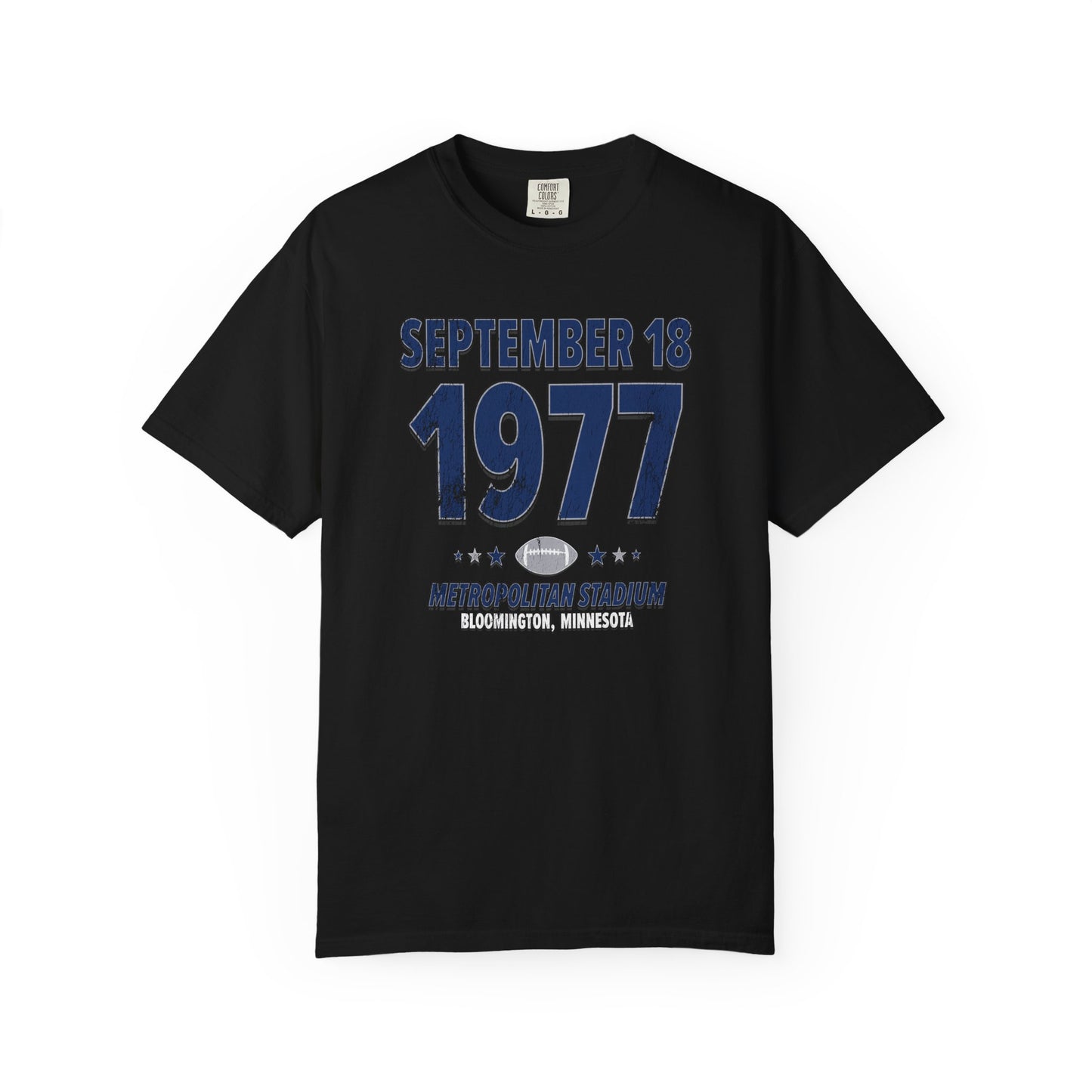 Dallas Football – September 18, 1977 – Comfort Colors (Black & White)