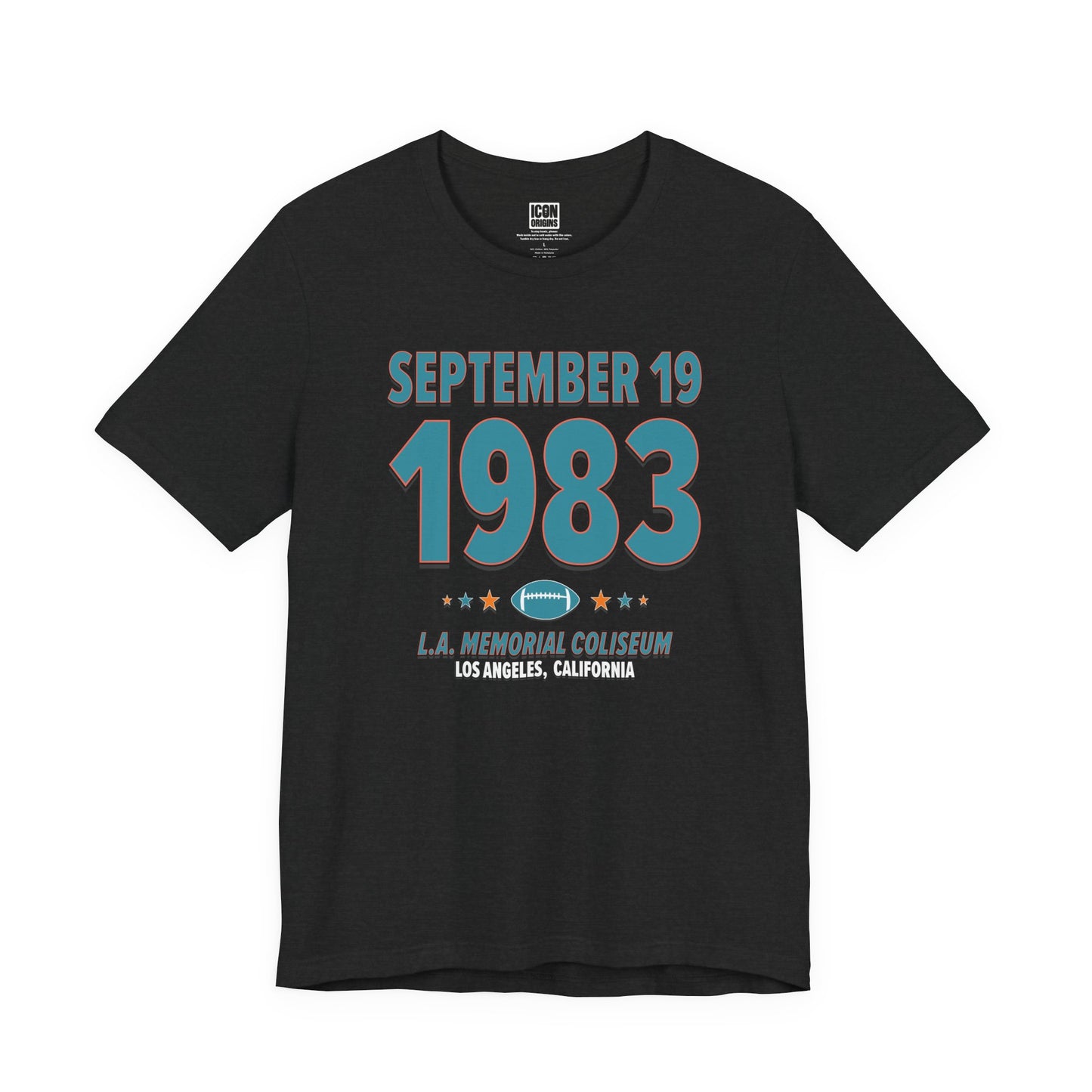 Miami Football – September 19, 1983 – Origin Tee (Black & White)