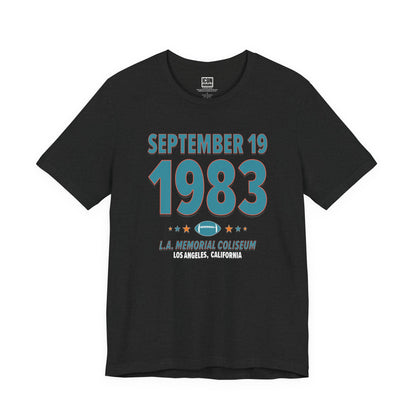 Miami Football – September 19, 1983 – Origin Tee (Black & White)