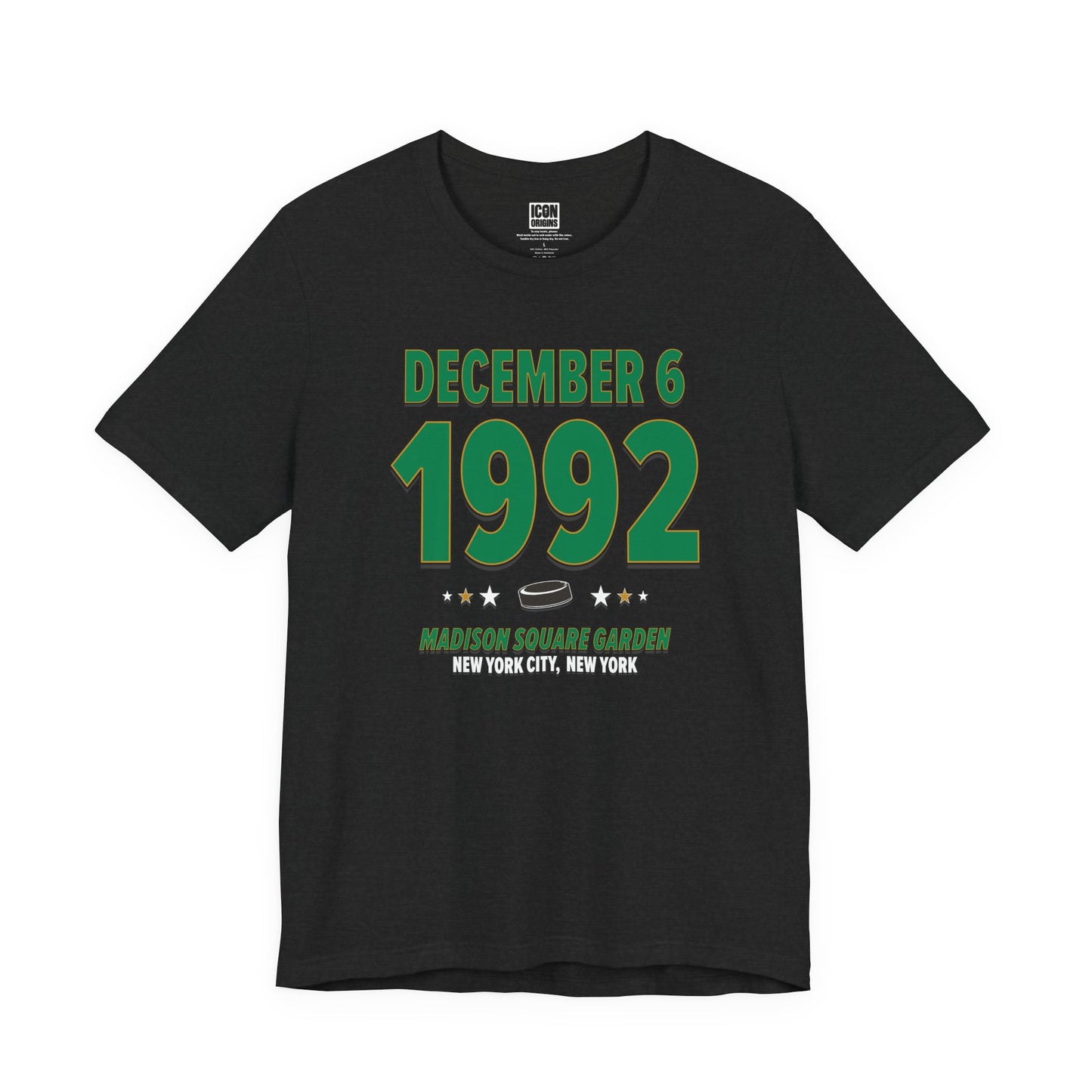Dallas Hockey – December 6, 1992 – Origin Tee (Black & White)
