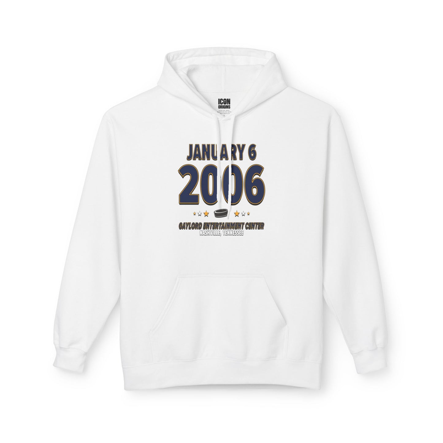 Nashville Hockey – January 6, 2006 – Hoodie (Black & White)