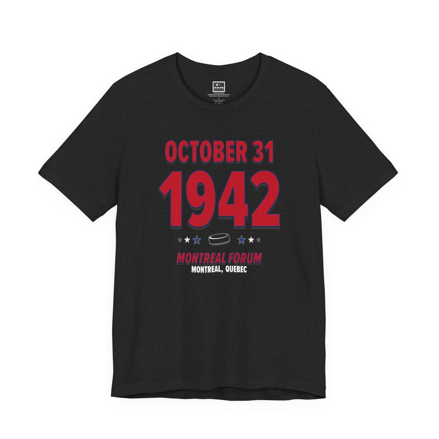 Montreal Hockey – October 31, 1942 – Origin Tee (Black & White)
