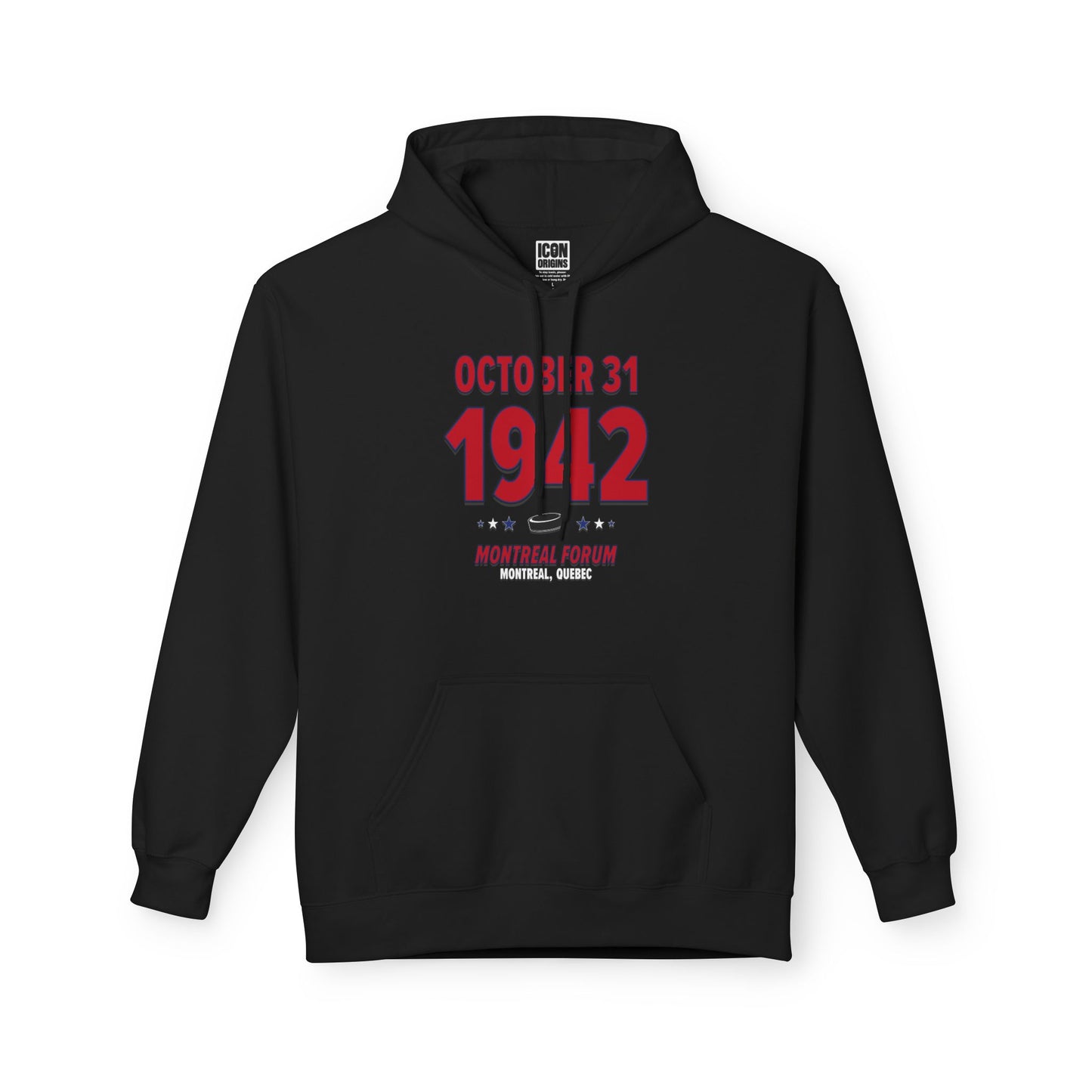 Montreal Hockey – October 31, 1942 – Hoodie (Black & White)
